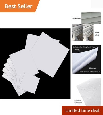 12PCS Vinyl Siding Repair Kit,Durable Self-Adhesive PVC Tape to Cover Cracks,...