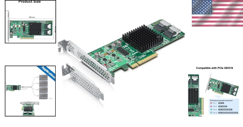 PCI Express SAS/SATA HBA Chip, X8, 6Gb/s - Image 2 of 4