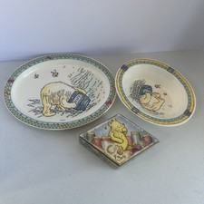 Lot VTG DISNEY SELANDIA CLASSIC WINNIE THE POOH MELAMINE OVAL PLATE 9.5" x 7.5