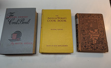 LOT OF 3 Vintage Cookbook: Modern Family American Woman Virginia Housewife HC