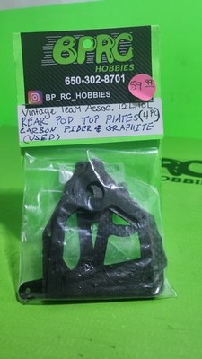 Vintage RC PART'S Lot Team Associated 12L,10L REAR POD TOP PLATES 4 PC USED 