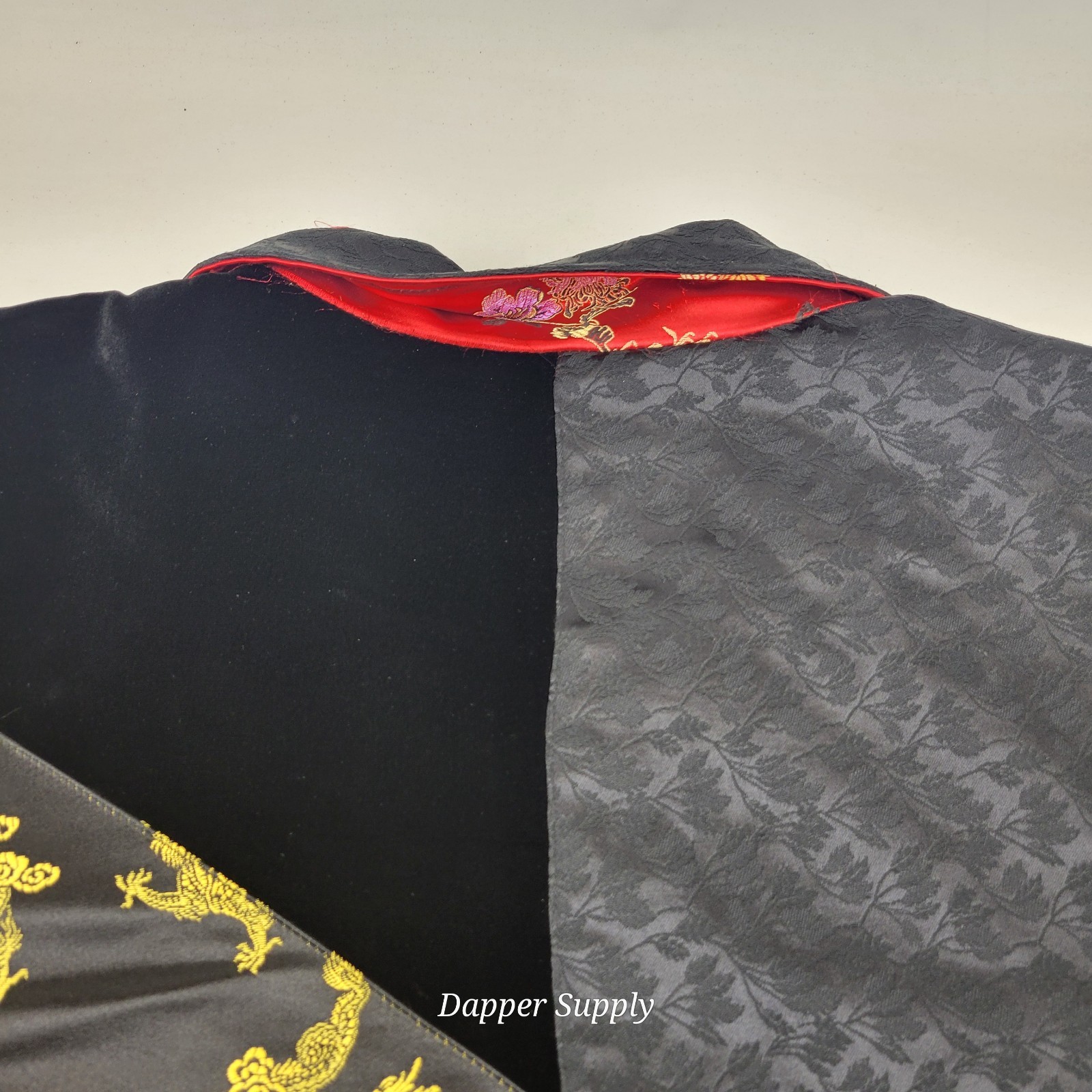 Graff XL Dragon Patchwork Jacket Black Red Gold A… - image 16