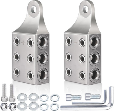 Battery Post Terminals,1/0,1,2,3,4,5,6Awg Gauge Top Post Battery Terminals with