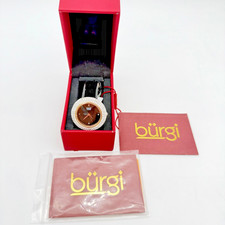 B rgi BUR199 Women s Diamond Dial Watch Swarovski Crystal Bezel Box Papers