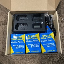 3-Pack NP-FZ100 Battery with Charger for Sony A7iii, A7iv, A7C, A7iii, A7iv, A7C