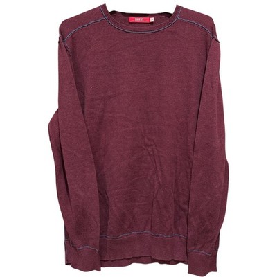 Agave Men Sweater Size M Burgundy Long Sleeve Lightweight Pure West Office 