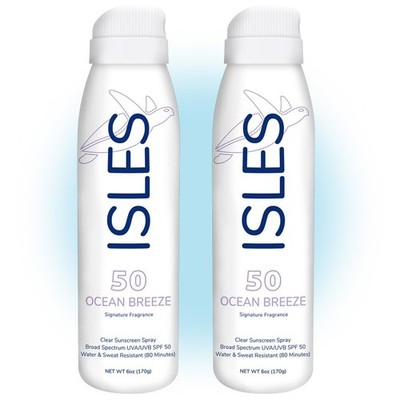 Coral Isles Ocean Breeze Sunscreen Spray SPF 50  Hawaii Reef Safe Compliant  ...