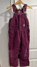 Berne Bib Overalls Plum Youth 10-12 Insulated Coveralls