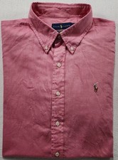 Ralph Lauren Red Cotton Chambray Oxford Men OCBD Shirt Sz 2XL IVY
