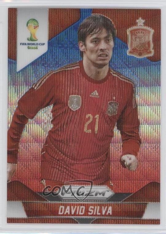 2014 Panini Prizm World Cup Blue & Red Wave Prizm David Silva #175 1u6