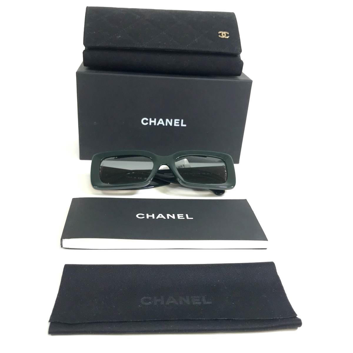Chanel Sunglasses 5534-A c.1791/S3 Shiny Green Gold Frames  display picture 2