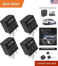 Ultimate 4-Pack 30A 12V Automotive Relays - Reliable & Versatile Circuit...