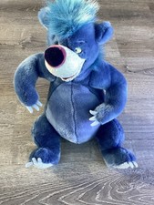 Disney Store Baloo Bear Plush Blue The Jungle Book 12" Stuffed Toy Animal
