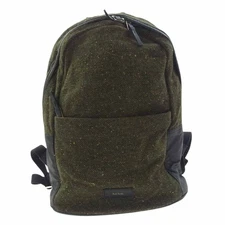 Import duty included  Paul Smith Tweed Nylon Coated Leather Backpack Green Men’s