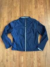 Vintage Nike Full Zip Womens Windbreaker Y2K Running Jacket Blue Medium
