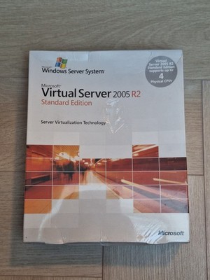 Microsoft Virtual Server 2005 R2 Standard Edition *New & Factory Sealed* English