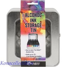 Tim Holtz Storage Tin Alcohol Ink New Holds 30 bottles 