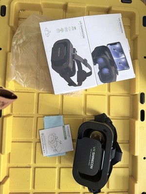 VR SHINECON Smartphone VR Headset Virtual Reality Glasses Black Plastic