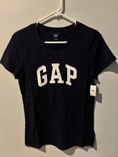 Gap Women's Navy Blue Logo T-Shirt Small NWT