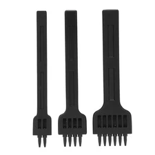 3Pcs 2/4/6 Prong Chisel Steel DIY Sewing Leather Craft Hand Hole Punch Tools 4mm