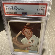1961 TOPPS #10 BROOKS ROBINSON ORIOLES PSA 6 EX-MT