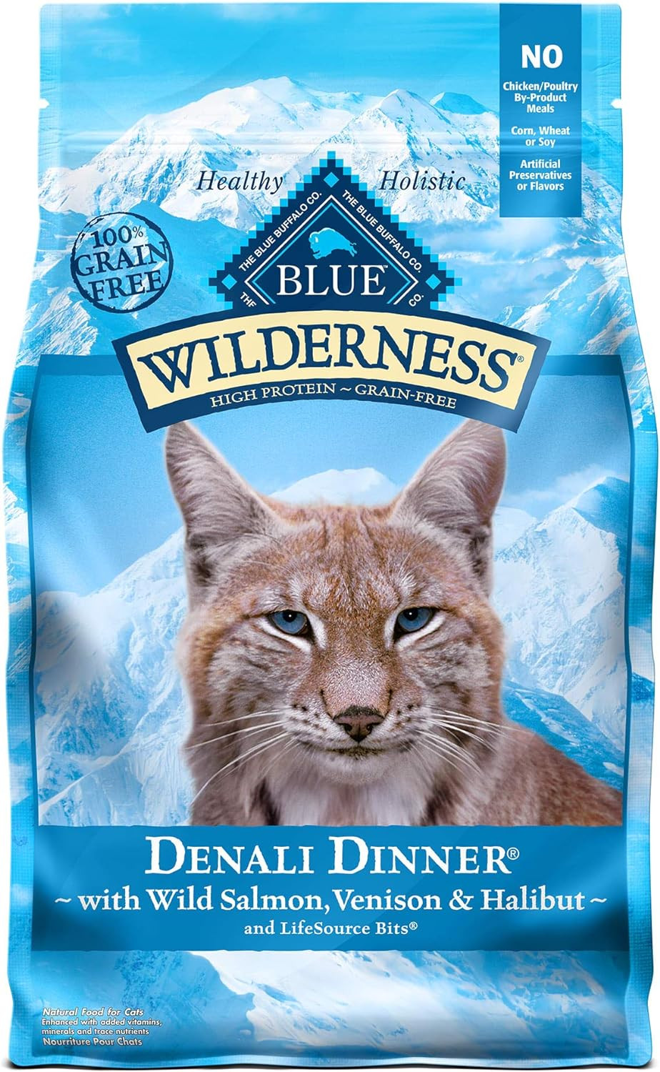 Blue Buffalo Wilderness High Protein, Natural Adult Dry Cat Food, Denali Dinner 