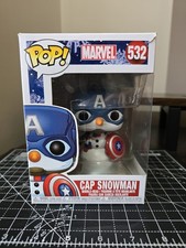 Funko Pop! Figura Vinilo Muñeco de Nieve Capitán América Marvel: Holiday