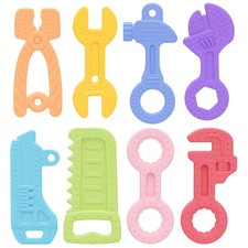 Baby Teether Toy Silicone Teething Toys for 0-12 Months Tool Shape