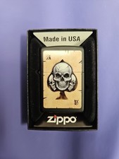 Zippo Windproof Pocket  Lighter Featuring A epic Of Spades Skull