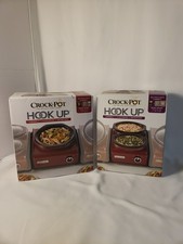 Pair Red Crock Pot Slow Cooker  Hook Up 2 Qt ...