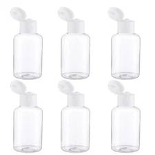 6 Pcs Leak Proof Travel Plastic Bottles Refillable Empty Liquid Containers 50 ML