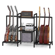 Guitar Stand 6 Space for Multiple Guitars, Multi Guitar Rack for Acoustic, El...