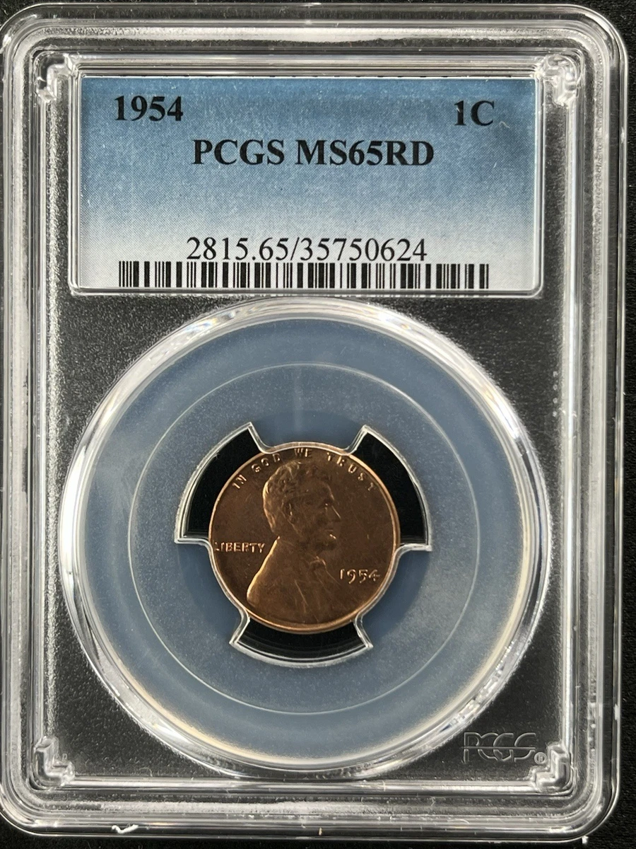 1954 Grade MS 65 Lincoln Wheat US Small Cents (1909-1958) for sale