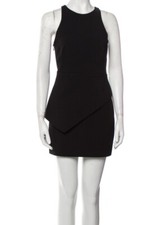 Halston Heritage peplum  Asymmetrical Structure Tank Dress Size 4 Black