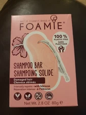 Foamie Shampoo Bar For Damaged Hair With Hibiscus *BRAND NEW/IN BOX*
