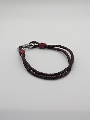 New Mens Ted Baker London Leather Polished Double Bracelet B18