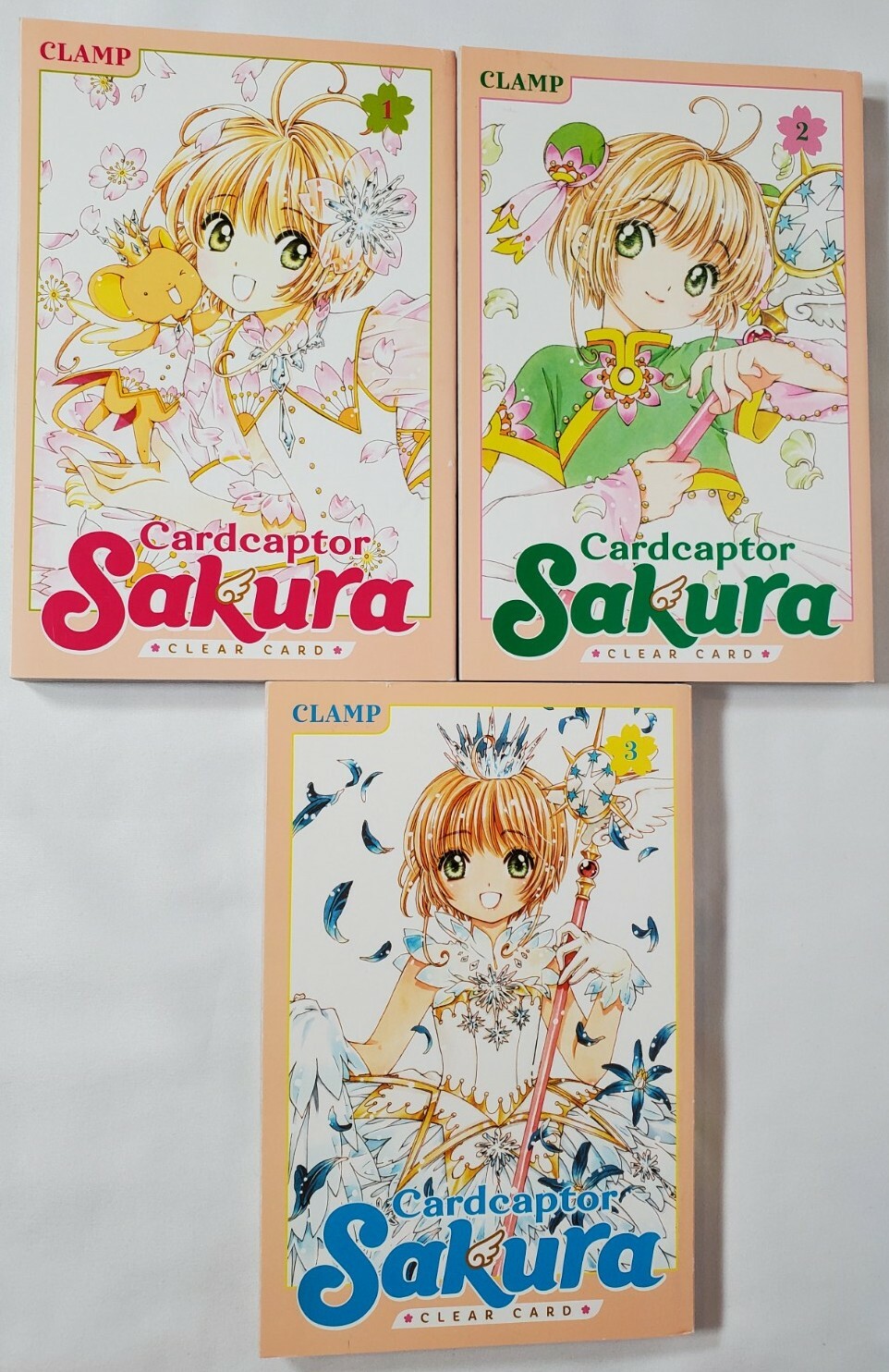Cardcaptor Sakura Clear Card Manga Volumes 1-3 English Pre-owned Clamp ...