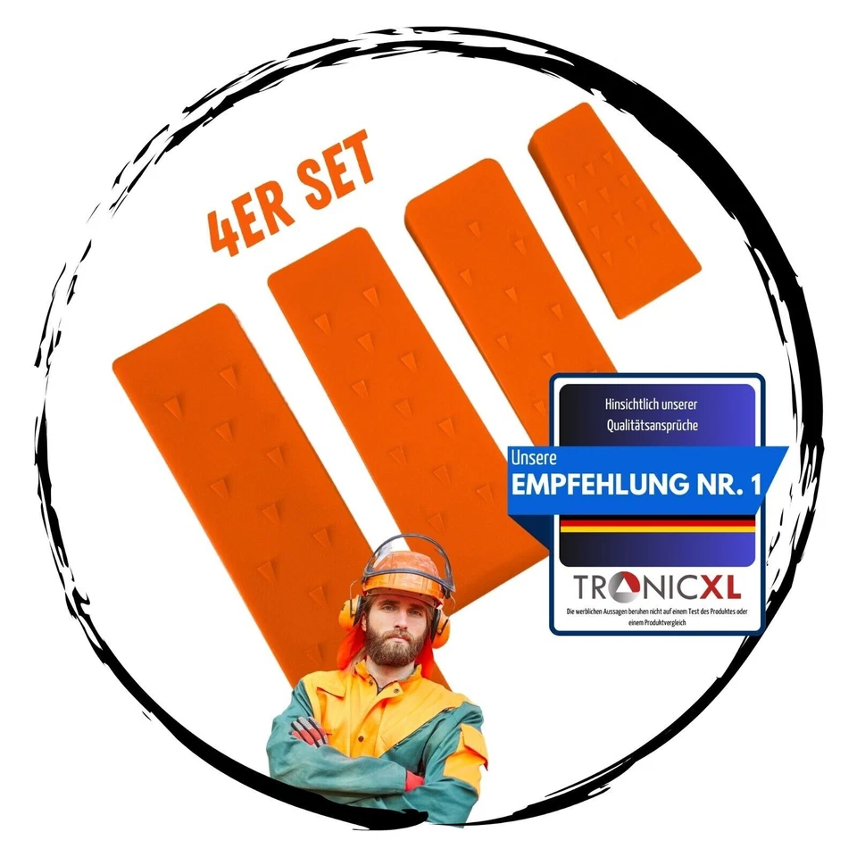 TRONICXL Fällkeil Spaltkeil Scheitkeil Spaltwerkzeug Nachsetzkeil Holz Baum fällen Keile