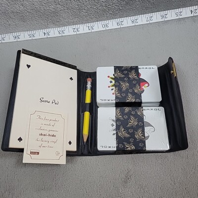 Skai-Hide Vinyl Case 2-Pack Card Deck Game (1 new), Pencil, Score Pad, SEE PICS