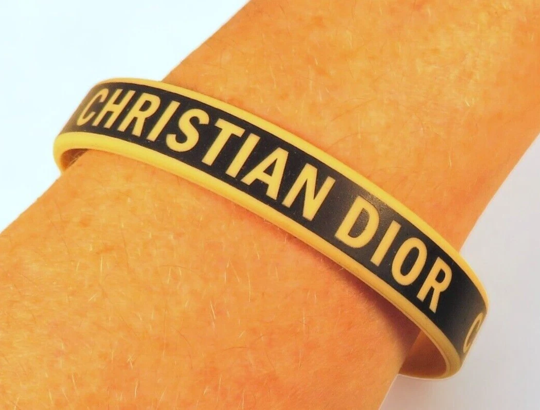 Bracelet fantaisie promotionnel Christian DIOR Vintage en Silicone gum souple