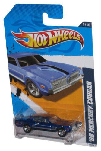 Hot Wheels Muscle Mania 9/10 Ford '12 Blue '68 Mercury Cougar Toy Car 119/247 - Picture 1 of 1
