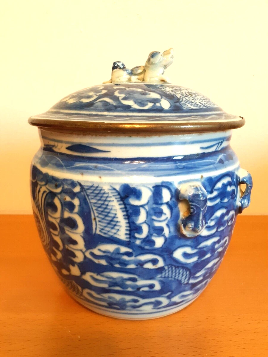 陶瓷蓝色1850-1899 中国古董花瓶| eBay