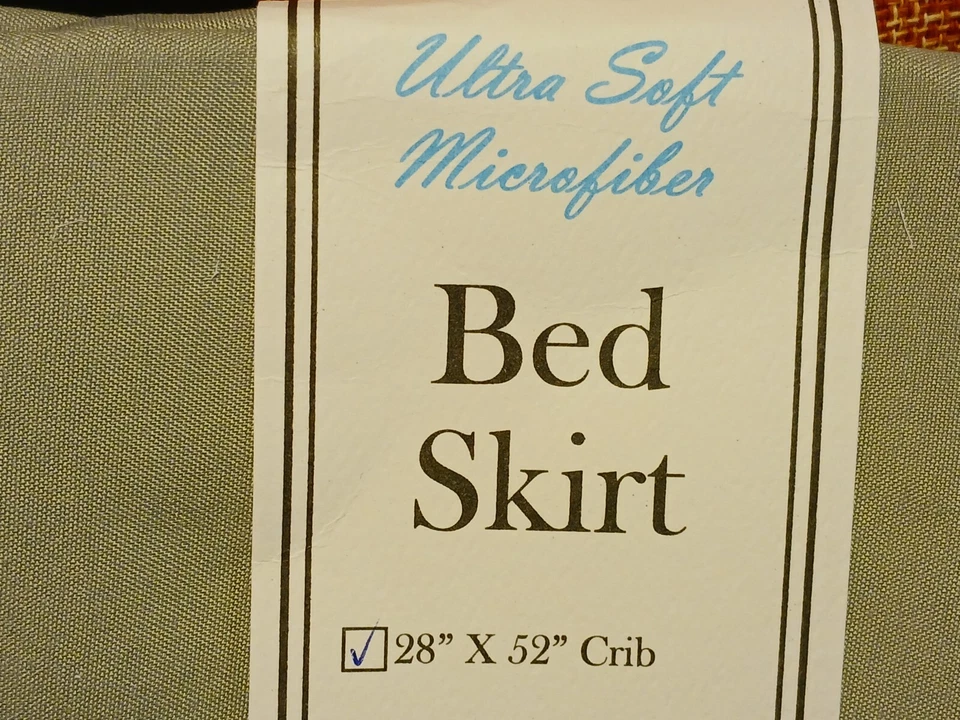 American Baby Co Ruffled Crib Skirt Ultra Soft Microfiber Fits 28"x52" Crib Grey - Image 3 of 4