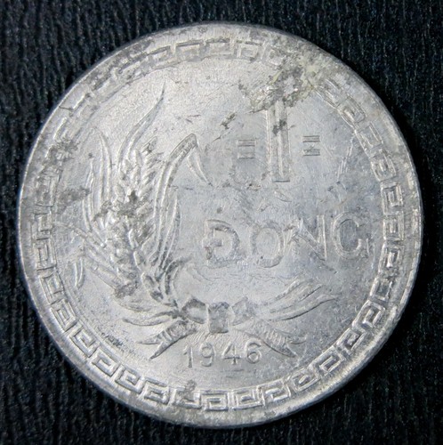 Vietnam North VC Communist 1946 1 Dong President Ho Chi Minh Aluminum Coin C - Picture 4 of 4