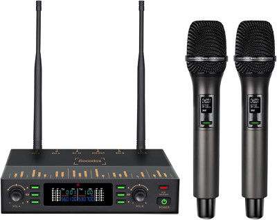 UHF Drahtloses Mikrofon-System 2 Handmikrofone 100m Reichweite Karaoke DJ  