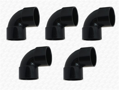 5x Lösemittelschweiß 90 Grad Bogenbogen - Abwasserkleber passend Zementfitting 43 mm