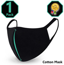 3/5 SOFT COTTON FACE MASK DOUBLE LAYER REUSABLE WASHABLE UNISEX FASHION