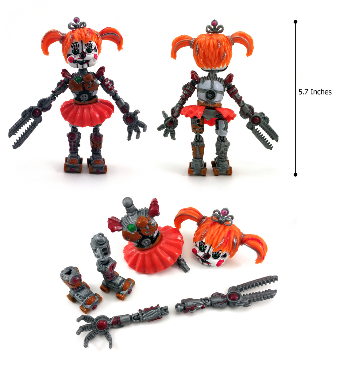 Inspired by FNAF Pizzeria Simulator (Set of 6 pcs), Tall 5-6