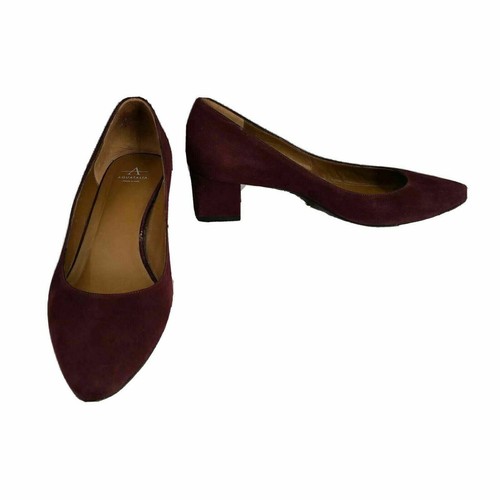 Pasha Pump Wine Color Suede Almond Toe 