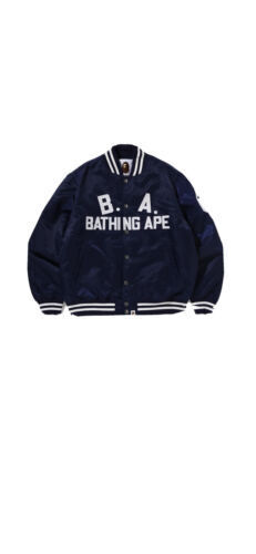 Authentic Bape X Champion Coach Varsity Jacket Red A Bathing Authentic Bape X Champion Coach Varsity Jacket Red A Bathing